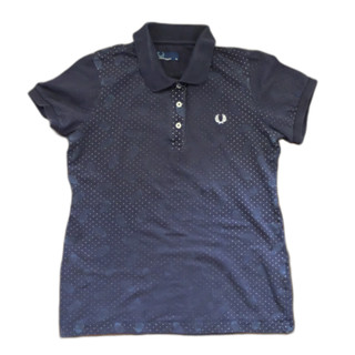 Fred Perry Polo Shirt อก 18 นิ้ว ยาว 23 นิ้ว สีกรม มือสอง ของแท้