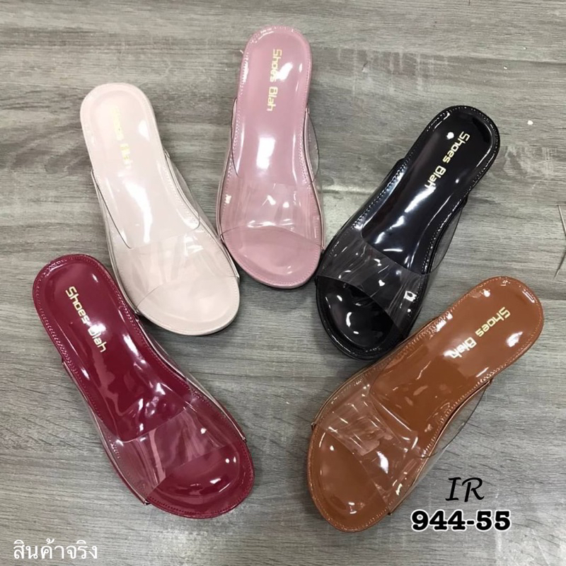 ไซส์เล็กสั่งเผื่อ1ไซส์)สูง5cm/รองเท้าแตะแบบสวมพลาสติกใสนิ่มใส่สบายเท้า(มีกล่อง)