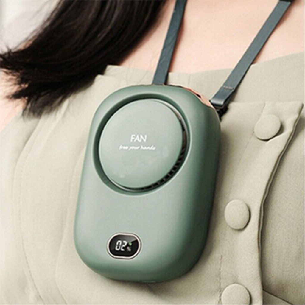 FANพัดลมแบบแขวนคอกีฬากลางแจ้งพัดลมพกพาขนาดเล็กที่สร้างสรรค์ USB ตารางแฟน คล้องคอ - รูปที่ 2