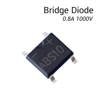 (2 ตัว) ABS10 บริดจ์ไดโอด BRIDGE RECTIFIER SINGLE PHASE 0.8A 1000V SURFACE MOUNT