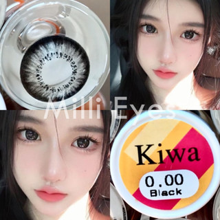 *มีค่าสายตา* คอนแทคเลนส์ : Kiwa (Lovely) สีดำตาโต หวานๆ