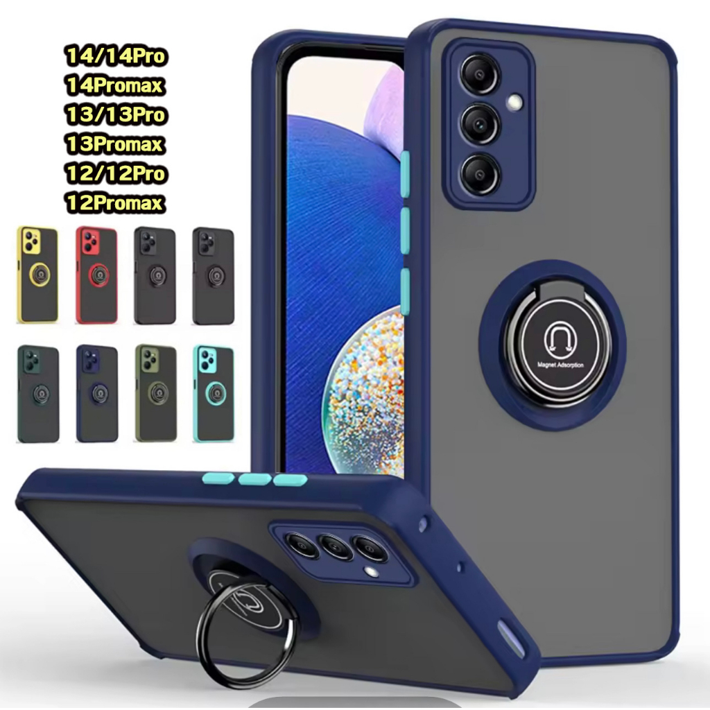 เคส สําหรับ iPhone 14 13 12 11 Pro max XR X XS MAX 14Promax ที่วางแหวนอะครีลิคแบบแข็ง เคสกันกระแทก ปกป้องกล้อง
