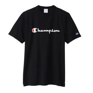 CHAMPION MEN - JP เสื้อยืดแขนสั้นผู้ชาย-ไซส์เอเชีย SHORT SLEEVE T-SHIRT  C3-X353-090 สีดำ