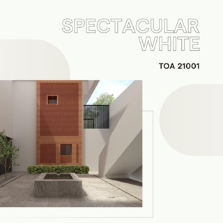 TOA สีทาบ้าน เฉดสี 21001 Supermatex 9ลิตร (กึ่งเงา) สีทาภายนอก สีทาภายใน