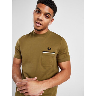 Fred Perry Pocket T-Shirt in Tan