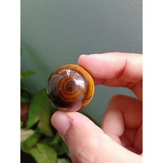 #JD013 Tiger Eye | ไทเกอร์ อาย ทรงกลม ขนาด 2.6 cm หินธรรมชาติ หินสะสม หินสีน้ำตาล