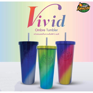 แก้วอเมซอนสเตนเลสเก็บความเย็นสุดปัง Vivid Ombre Tumbler ไล่สีแบบ Ombre สุดละมุน