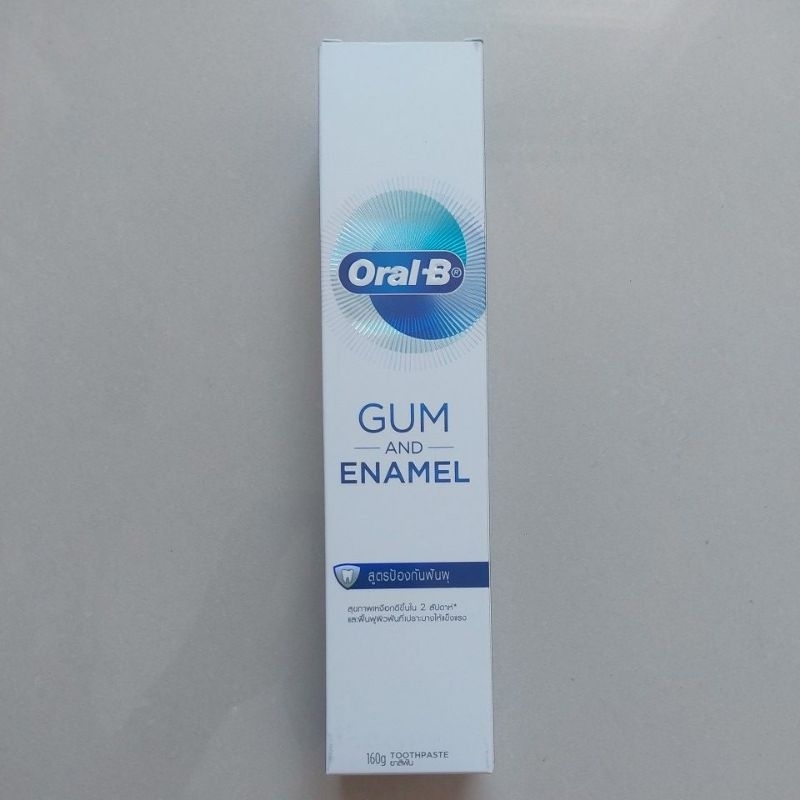 ยาสีฟัน Oral-B Gum and enamel toothpaste สูตรป้องกันฟันผุ ขนาด 160g.exp 01/27