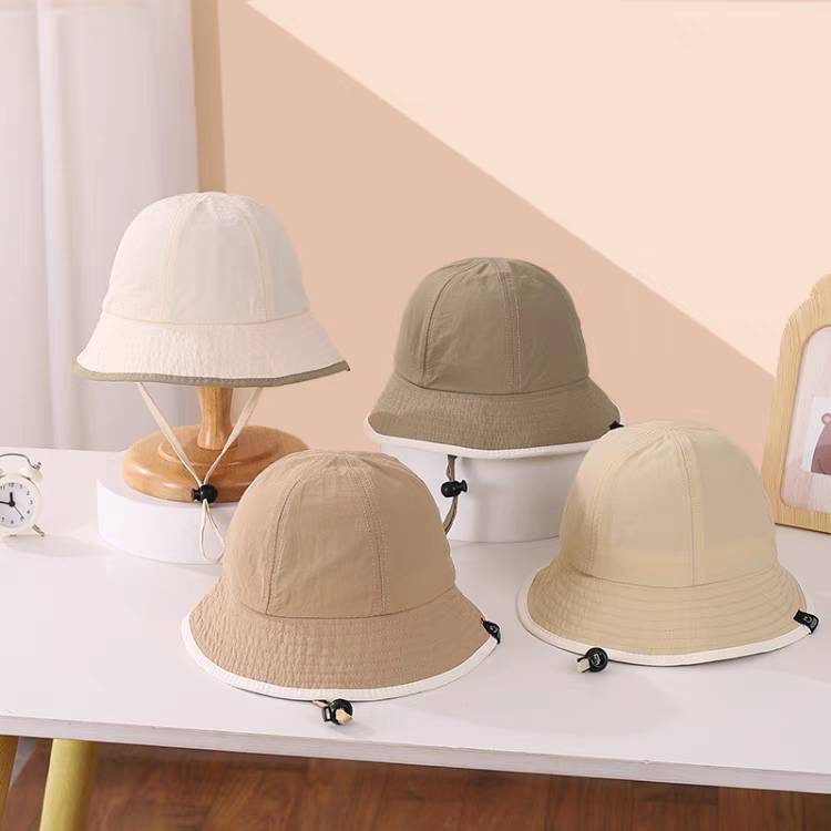 (พร้อมส่ง) หมวกเด็ก 12เดือน-5ปี รอบหัว:50-52 cm. หมวกบักเก็ต (Bucket) ผ้า COTTON สีพื้นตัดขอบ