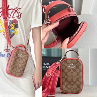 🎀(สด-ผ่อน) กระเป๋าใส่มือถือ CK191 Eva Phone Crossbody In Signature Canvase