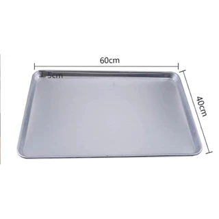 ถาดอบขนมอลูมิเนี่ยม ใส่ชั้นวางเบเกอรี่ได้ มี 2 ขนาด 60x40x5 cm. และ 60x40x3 cm.