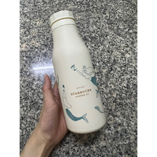 white swimming sirens wb 16 oz ขวด สตาร์บัค แก้วร้อนเย็น