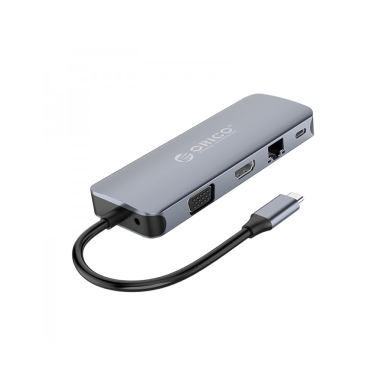 💕🎉Converter Type-C 11 in1 ORICO (MC-U111P) ตัวแปลง Type-C to USB 3.0 4 ช่อง + ช่อง VGA, HDMI, LAN, U