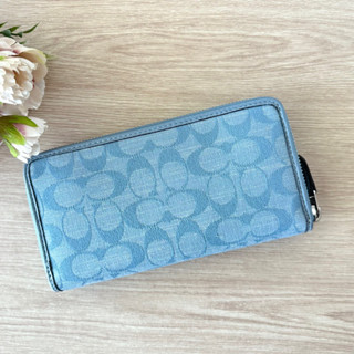 ACCORDION WALLET IN SIGNATURE CHAMBRAY