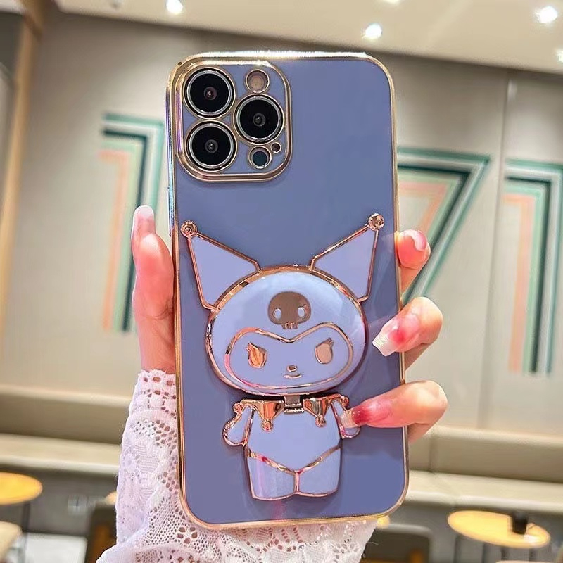เคส ขาตั้งคุโรมิ มีกระจก สำหรับ Realme  C51 c53 c55 c33 5 5i c3 6i c11 2021 9i realme 9i ส่งจากไทยค่ะ - รูปที่ 2