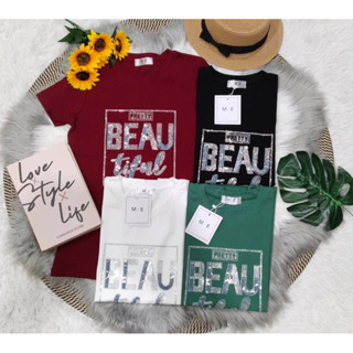 เสื้อยืดป้ายme : ลาย Beautiful