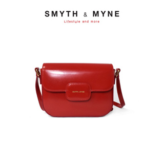 SMYTH &amp; MYNE กระเป๋าสะพายข้างหนังเงาทรงเหลี่ยม รุ่น KYLEY - สี Red