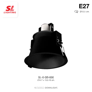 SL LIGHTING | Recessed Downlight โคมไฟดาวน์ไลท์ฝังฝ้า PAR30 ขั้ว E27 รุ่น 6-666 มี 2 สีให้เลือก