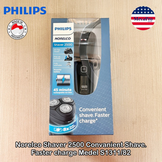 Philips® Norelco Shaver 2500 Convanient Shave, Faster charge Medel S1311/82 เครื่องโกนหนวดไฟฟ้า