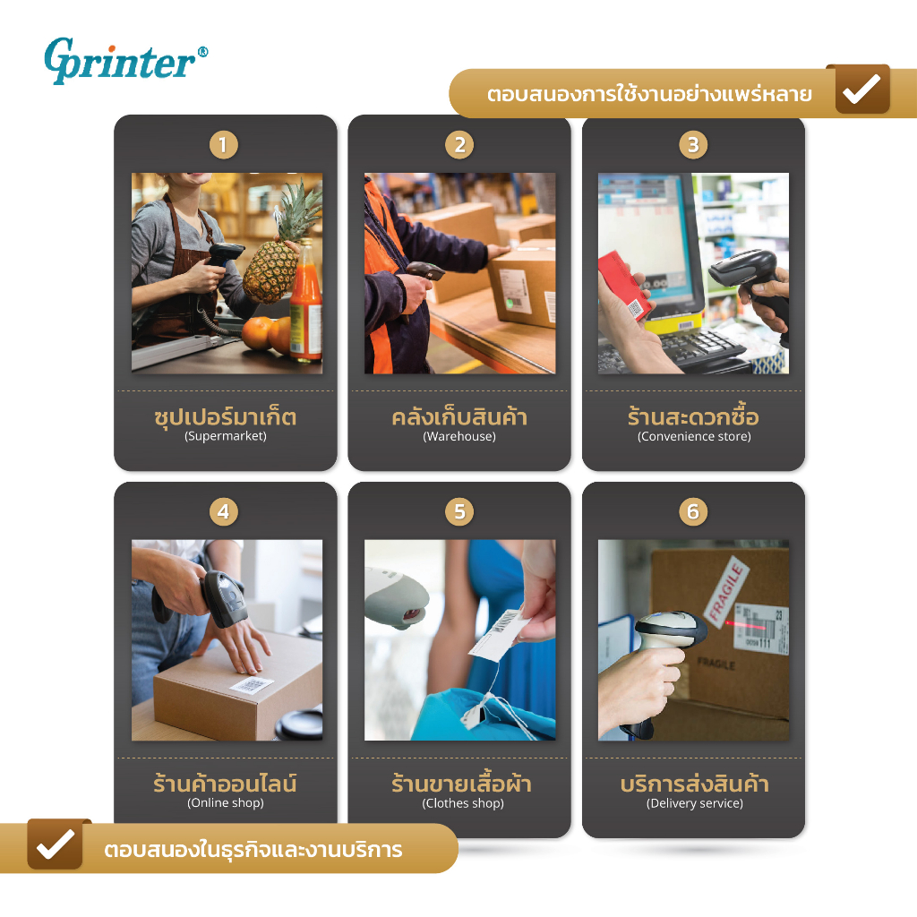 Gprinter 1D 2D เครื่องสแกนบาร์โค้ดตั้งโต๊ะ YK2000 ตัวอ่านบาร์โค้ด เครื่องสแกนสินค้า QR Barcode Scanner สแกนหน้าจอ