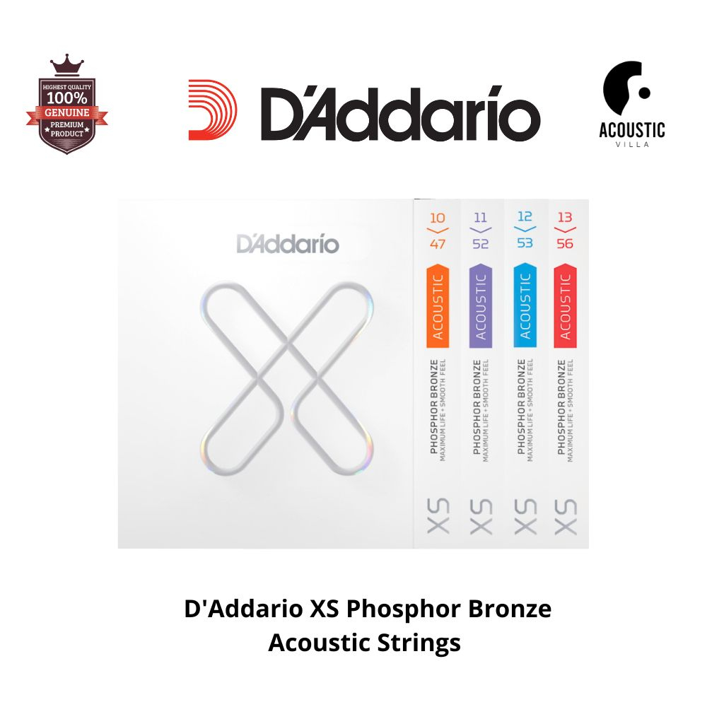 สายกีตาร์โปร่ง D'Addario XS Phosphor Bronze  Acoustic Guitar Strings
