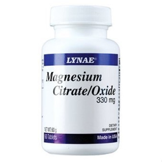 Lynae Magnesium Citrate/Oxide 330 mg. 60 tablets ไลเน่ แมกนีเซียม ซีเตรท/ออกไซด์