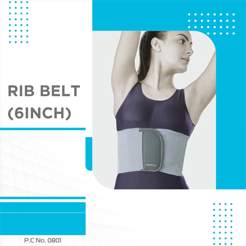 Vissco Core Rib Belt (6inch) 0801 อุปกรณ์พยุงกระดูกซี่โครงป้องกันการเคลื่อนขยับของกระดูกซี่โครง