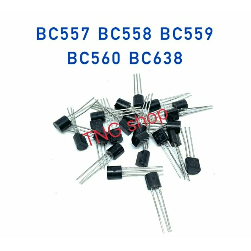 ราคาแพ็ค5ตัว ทรานซิสเตอร์ TO92 BC557 BC558 BC559 BC560 BC638 สินค้าพร้อมส่ง