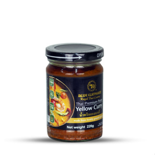 น้ำพริกแกงกะหรี่ 220กรัม จำนวน 6 ชิ้น / ลัง Blue Elephant Yellow curry paste 220g 6 Pcs / carton