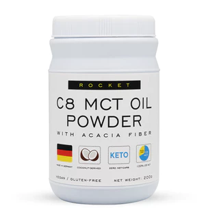 ROCKET C8 MCT OIL POWDER | ซี 8 เอ็มซีที ออยล์ พาวเดอร์ | จากมะพร้าว | by HEALTHOLICIOUS