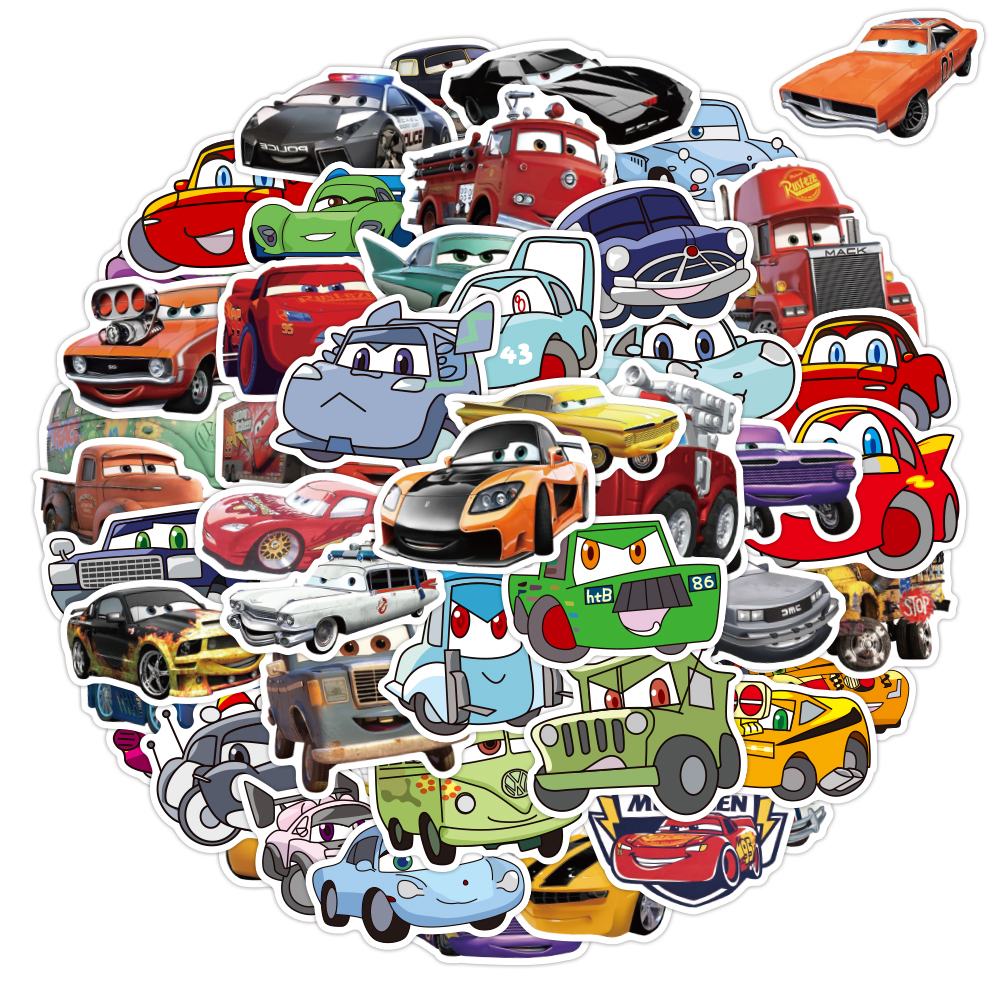 พร้อมส่ง Cars sticker Disney McQueen แมคควีน ลาย ชินคันเซ็น โทมัส เมโลดี้ สติกเกอร์ กันน้ำ รูปแบบที่แตกต่างกัน 50pcs