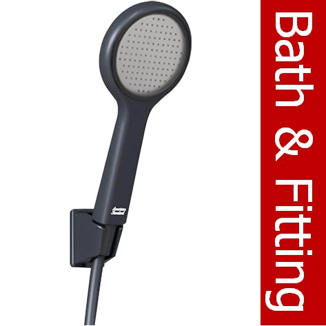 FFASS506-000610BT0 ฝักบัวสายอ่อน 1 ฟังก์ชั่น พร้อมสายและขอแขวน รุ่น GENIE (สีดำ)