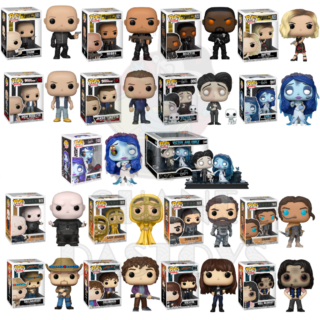 {PRE-ORDER} Funko Pop! MOVIES : Hobbs and Shaw , Fast and Furious , Corpse Bride, Dune, Zombieland
