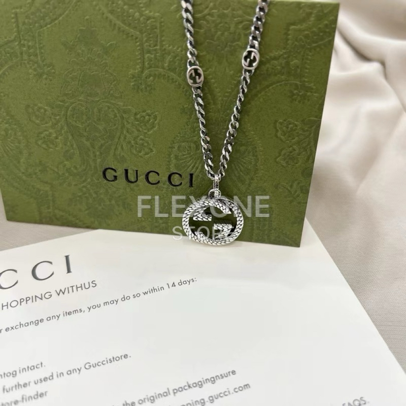 สร้อยคอ Gucci Interlocking G Necklace เงินแท้