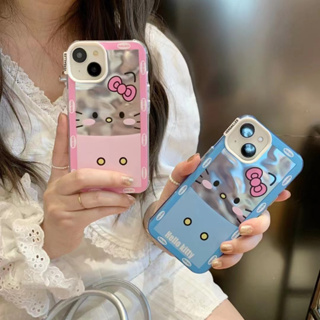 ✨สไตล์ใหม่✨เคสไอโฟน 14 Pro Max เคส for 11 12 13 Pro Max เคสพกพาสะดวก iPhone 13 Case Kitty การชุบ เคสกันกระแทก