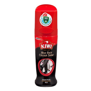 กีวี แว็กซ์ริช คัลเลอร์ชายน์ น้ำยาเคลือบเงารองเท้า สีดำ | KIWI Wax Rich Colour Shine Instant Polish Black 75mL