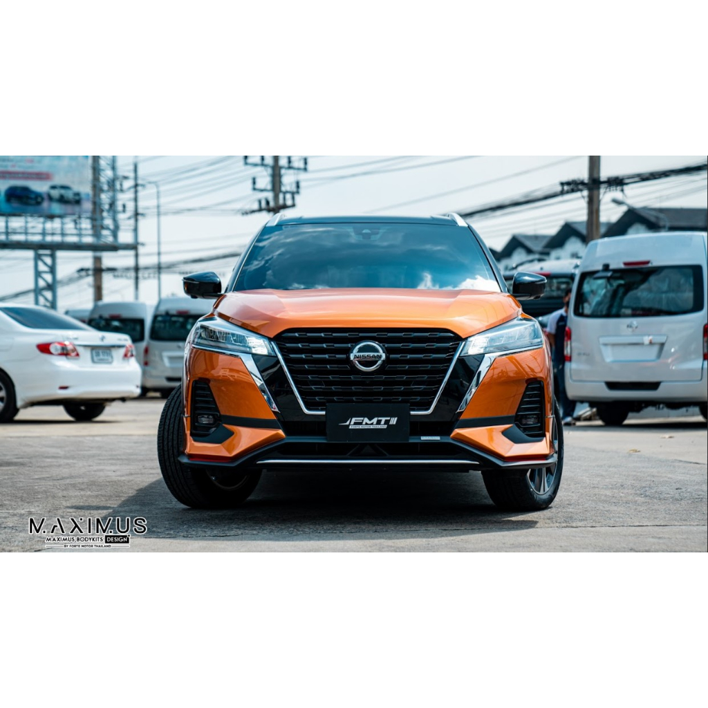 NISSAN KICKS MAXIMUS 2022🏁(สินค้าขายแยกชิ้น)สเกิร์ตชิ้นหน้า/หลัง สเกิร์ตชิ้นข้างซ้าย/ขวา สปอยเลอร์