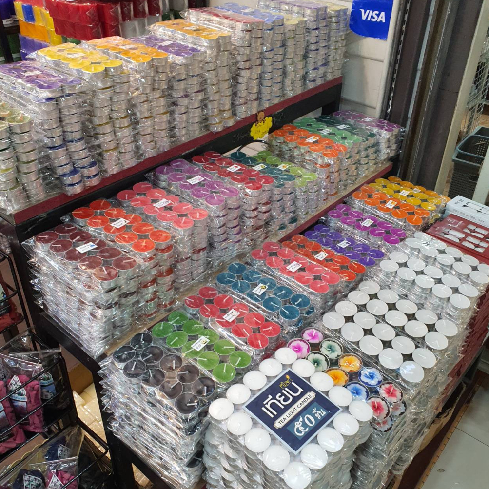 ยกลัง(BigBox)_Tealight Candle เทียนทีไลท์ 500/1,000ชิ้น[500pcs/1,000pcs.] แบบมีกลิ่น และไม่มีกลิ่น **(1 แพ็คมี 10 ก้อน)