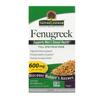 Natures Answer Fenugreek 600 mg, 90 Vegetarian Capsules