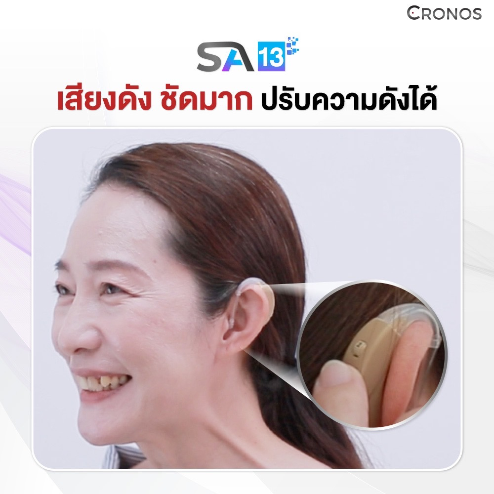 เครื่องช่วยฟังอนาล็อก CRONOS รุ่น SA13 เครื่องช่วยฟังขยายเสียง แบบคล้องหลังใบหู ปรับระดับความดังได้ ราคา ถูกที่สุด ดีลบีเคเค แกลเลอรีภาพที่ 3