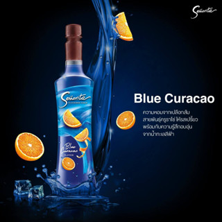 (1 ขวด) Blue Curacao Syrup Senorita - เซนญอริตา น้ำเชื่อมแต่งกลิ่นบลูครูราโซ่ 750ml.