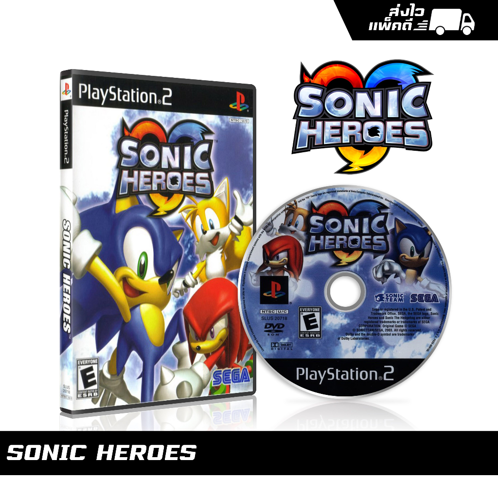แผ่นเกม PS2 Sonic Heroes (english) สกรีนแผ่น พร้อมปกใส่กล่อง