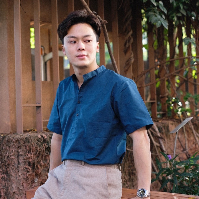 SM018-smart shirt | เสื้อเชิ้ตคอจีนกระดุม 4 เม็ดแขนสั้น(รวมทุกสี)