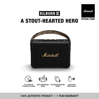 MARSHALL Kilburn II Black &amp; Brass - ลำโพงบลูทูธ ลำโพงพกพา ลำโพง marshall