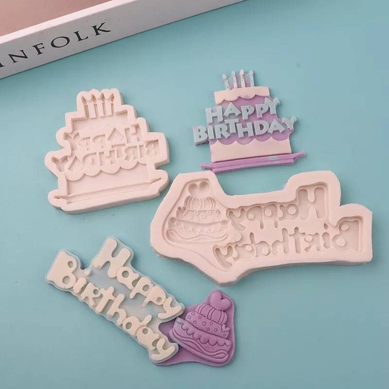 พิมพ์ซิลิโคน ธีมวันเกิด Happy birthday