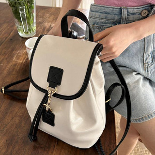 SISTER กระเป๋านักเรียน SLIVER MINI กระเป๋าเป้ PU 2023 INS HOT TREND BACKPACK L95S0MF