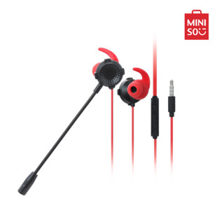 MINISO หูฟัง หูฟังอินเอียร์พร้อมไมโครโฟน สำหรับเล่นเกม ขนาด 3.5 mm In-ear Earphones with Boom Microphone for Gaming