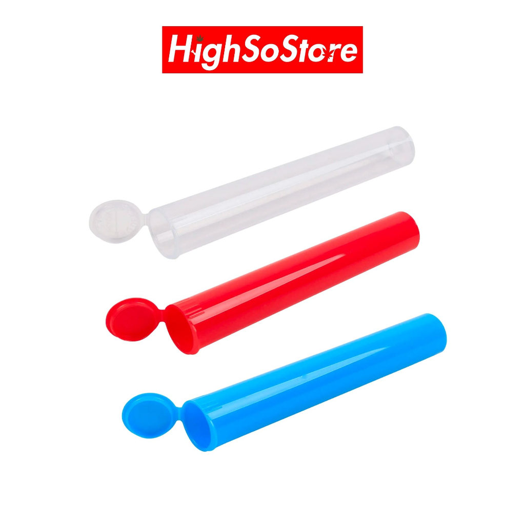 หลอดพลาสติก หลอดใส่โรลสำเร็จ ขนาด King Size Slim 110mm มีฝาปิด Plastic Tube for Joint ป้องกันการยับ น้ำหนักเบา พกพาง่าย