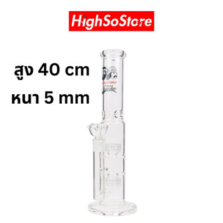 บ้องแก้ว “Cheech &amp; Chong ” “Up in Smoke” ซิลินเดอร์บ้อง (ทรงตรง) สูง 30 CM Triple Chamber Cylinder Bong – Clear