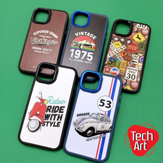 ออปโป A15/A31/A57(2022)A78(5G)/วีโว่Y11/17/Y16/Y20/20s/Y21เคสนิ่ม TPU กันเลนส์กล้องเงา ด้านหลังพิมพ์ลายการ์ตูน ลายวินเทจ